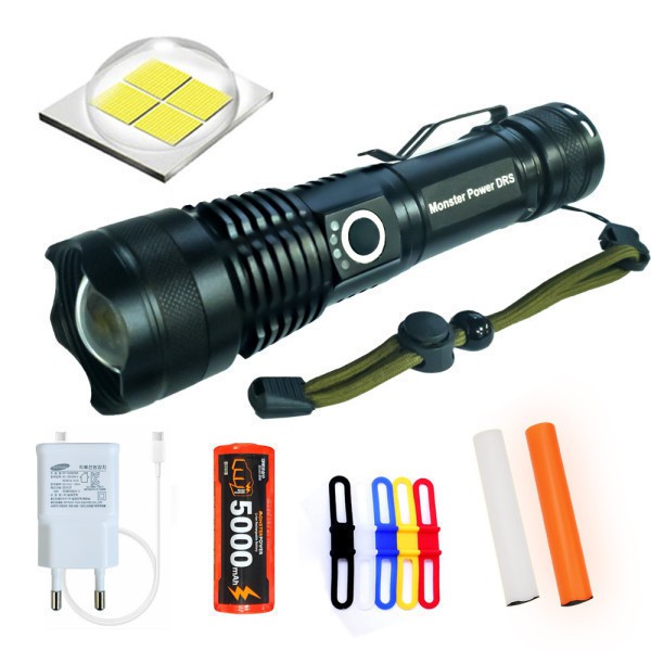 XHP70 LED 충전식후레쉬 몬스터파워 줌 서치라이트 몬스터파워 DRS 랜턴 C타입