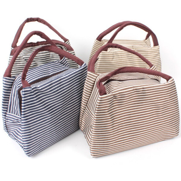 줄무늬 보온 보냉백 도시락가방 보온가방 런치백