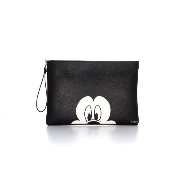 디즈니 미키실루엣 클러치 파우치백 가로 32cm 블랙컬러 D30632BK