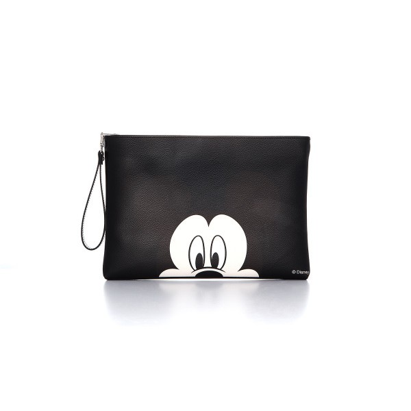 디즈니 미키실루엣 클러치 파우치백 가로 32cm 블랙컬러 D30632BK