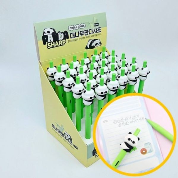 판다 캐릭터 샤프 30개 0.5mm 노크용