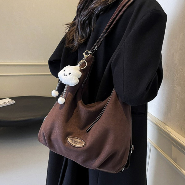 영스피플 스웨이드 호보백 가방 숄더백 가죽 여성 여대생 대학생 데일리백 큰 빅백 가을 겨울 에코백