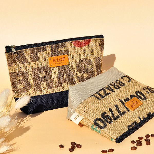E:LOF 이롭 커피자루 파우치 업사이클링 rPET소재 핸드메이드 휴대용 이너백
