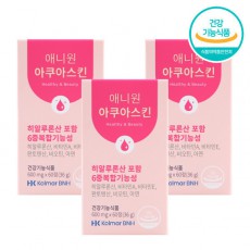 한국콜마/12주 콜라겐/히알루론산/애니원아쿠아스킨 이너뷰티영양제/비오틴 비타민E 판토텐산 6중복합기능성